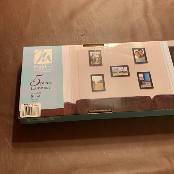 Malden Wall Decor Malden 5 Piece Photo Frame Set Black 5 4x6 Frames
